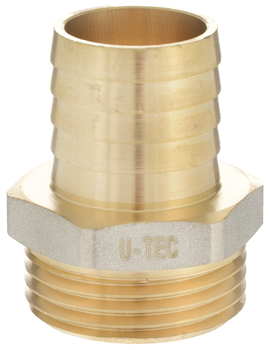 Переходник U-Tec, для резинового шланга, наружная резьба 1 х 25 мм68/5/4 Переходник U-Tec, для резинового шланга, наружная резьба 1 х 25 мм68/5/4Переходник U-Tec предназначен для соединения резьбовых соединений с резиновым шлангом. Изделие изготовлено из прочной и долговечной латуни. Никелированное покрытие на внешнем корпусе защищает изделие от окисления. Продукция под торговой маркой U-Tec прошла все необходимые испытания и по праву может считаться надежной.Размер ключа: 34 мм.