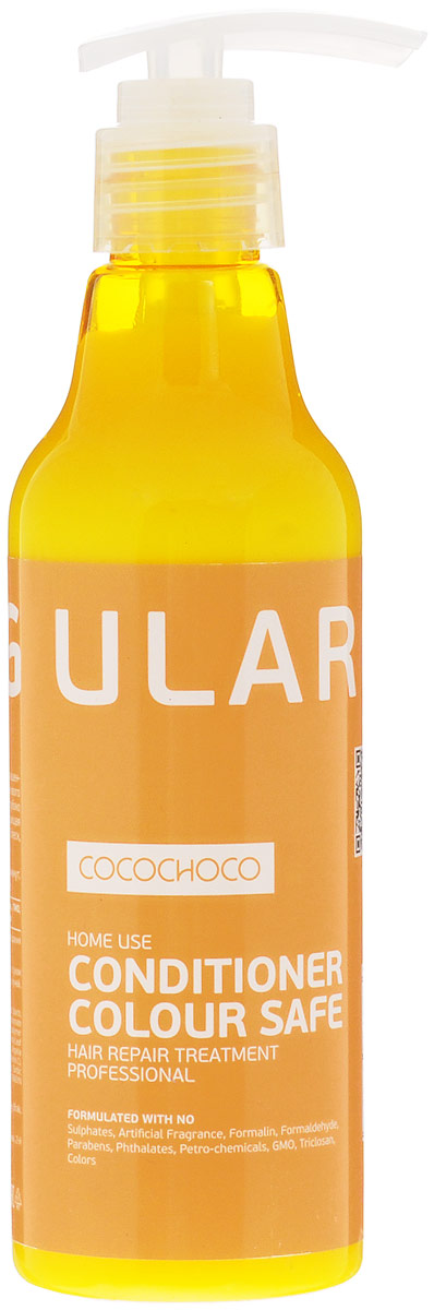 CocoChoco REGULAR Кондиционер для окрашенных волос 250 млFS-00897 CocoChoco REGULAR Кондиционер для окрашенных волос 250 млFS-00897Кондиционер для регулярного применения. Используется для окрашенных и поврежденных волос, а так же как средство для восполнения кератина. Ухаживающие компоненты кератина глубоко проникают в структуру волоса, восполняя утраченные волокна, защищая цвет окрашенных волос от вымывания.Не содержит сульфатов, искусственных отдушек, формалина, формальдегида, парабенов, фталатов, нефтехимических продуктов, ГМО, триклозана, красителей.