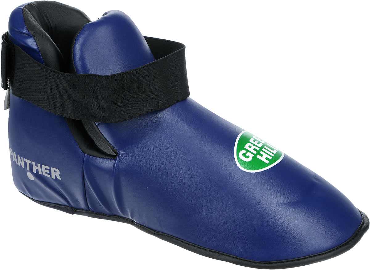 Футы Green Hill Panther, цвет: синий, черный. Размер L. KBSP-3076AIRWHEEL M3-162.8 Футы Green Hill Panther, цвет: синий, черный. Размер L. KBSP-3076AIRWHEEL M3-162.8Футы Green Hill Panther применяются для занятий кикбоксингом. Выполнены из высококачественной искусственной кожи, наполнитель - вспененный полимер. Резинки на липучке в задней части футов обеспечивают лучшую фиксацию ноги.Длина стопы: 31 см. Ширина: 13 см.Размер ноги должен быть меньше на 1-1,5 см.