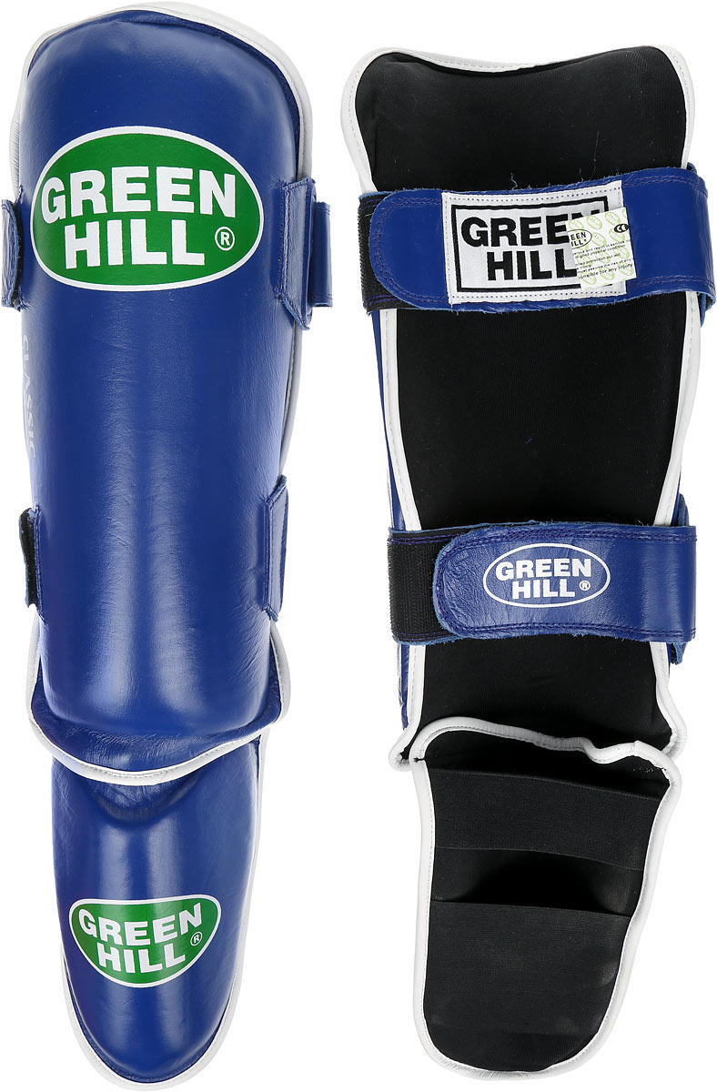 Защита голени и стопы Green Hill Classic, цвет: синий, черный. Размер S. G-0019AIRWHEEL M3-162.8 Защита голени и стопы Green Hill Classic, цвет: синий, черный. Размер S. G-0019AIRWHEEL M3-162.8Защита голени и стопы Green Hill Classic с наполнителем, выполненным из вспененного полимера, необходима при занятиях спортом для защиты пальцев и суставов от вывихов, ушибов и прочих повреждений. Накладки выполнены из высококачественной натуральной кожи. Они надежно фиксируются за счет ленты и липучек.Удобные и эргономичные накладки Green Hill Classic идеально подойдут для занятий тхэквондо и другими видами единоборств.Длина голени: 34 см.Ширина голени: 15 см.Длина стопы: 17 см.Ширина стопы: 12 см.