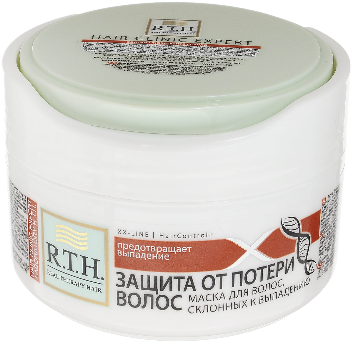 Маска R.T.H Защита от потери волос870204 Маска R.T.H Защита от потери волос870204Уникальная система HairControl+ позволяет эффективно бороться с проблемой выпадения волос, оказывая глубокое благотворное воздействие на корни волос, клетки кожи головы и стержень волоса. Благодаря сочетанию активных компонентов маска дарит волосам увлажнение, защиту от негативных факторов окружающей среды, эластичность, восстанавливает поврежденные участки волос, предотвращает их выпадение.