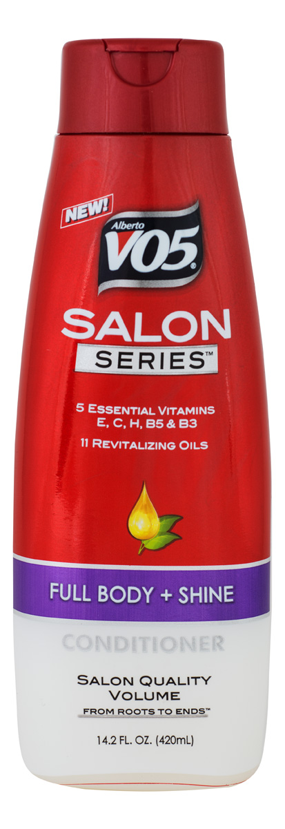 VO5 Кондиционер Conditioner Salon Series FULL BODY + SHINE, 420 млMQ343 VO5 Кондиционер Conditioner Salon Series FULL BODY + SHINE, 420 млMQ343Кондиционер серии Full body не утяжеляет волосы, обеспечивает легкое расчесывание и укладку.Стимулирует, увлажняет, питает и защищает волосы от ежедневных стрессов