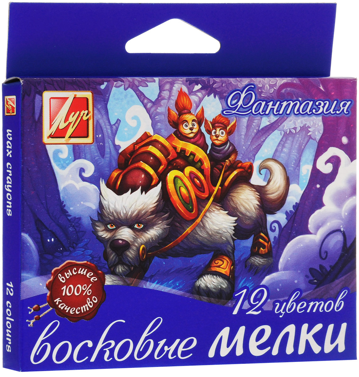 Луч Набор восковых мелков Фантазия 12 цветов2010440 Луч Набор восковых мелков Фантазия 12 цветов2010440Набор восковых мелков Луч Фантазия предназначен для детского творчества. Изготовлены на основе природных восков с добавлением масла, вследствие чего рисуют мягко, хорошо укрывая поверхность. Мелкикруглой формы. Легко затачиваются, не ломаются, оставляют ровный след. Подходят для рисования на картоне, бумаге, дереве.Набор восковых мелков Луч Фантазия откроет юным художникам новые горизонты для творчества, а также поможет отлично развить мелкую моторику рук, цветовое восприятие, фантазию и воображение.В наборе 12 ярких насыщенных цветов.