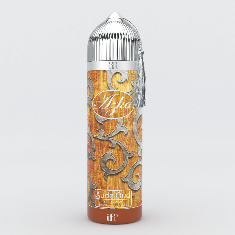 Дезодорант Azka Aude Oud мужской DEO 200 мл.FS-36054 Дезодорант Azka Aude Oud мужской DEO 200 мл.FS-36054Спрей-дезодорант Azka Од Омм это духи для любого случая. Аромат вызывает бесконечную свободу и спокойствие: древесный, свежий, водный. Средние ноты пряные, древесные сочетаются с привкусом мускатного ореха и водяной лилии. Финальные ноты интенсивные ноты дерева, амбры и табака, обогащенных ароматами ванили и бобов тонка. Верхние ноты:розовый перец, кардамонНоты «сердца»:оуд, ладанник, ладан, ветивер, пачулиБазовые ноты:иланг-иланг, ваниль, бобы тонка, уд