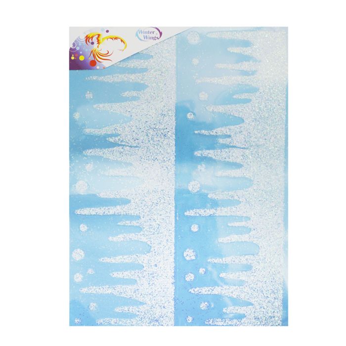 Наклейка-панно декоративная Winter Wings Сосульки, 49 х 69 см. N09212502-214 Наклейка-панно декоративная Winter Wings Сосульки, 49 х 69 см. N09212502-214Наклейка панно СОСУЛЬКИ, прозрачная, с блестящей крошкой, 49х69 см, ПВХ