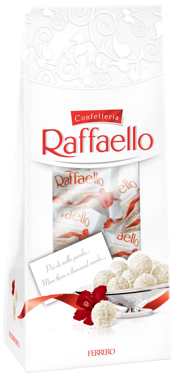 Raffaello конфеты с цельным миндальным орехом в кокосовой обсыпке, 80 г0120710 Raffaello конфеты с цельным миндальным орехом в кокосовой обсыпке, 80 г0120710Конфеты Рафаэлло с цельным миндальным орехом в кокосовой обсыпке.