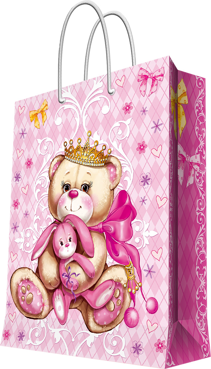 Пакет подарочный Magic Home Принцесса-медведица, 26 х 32,4 х 12,7 смNLED-454-9W-BK Пакет подарочный Magic Home Принцесса-медведица, 26 х 32,4 х 12,7 смNLED-454-9W-BKПодарочный пакет Magic Home, изготовленный из плотной бумаги, станет незаменимым дополнением к выбранному подарку. Дно изделия укреплено картоном, который позволяет сохранить форму пакета и исключает возможность деформации дна под тяжестью подарка. Пакет выполнен с глянцевой ламинацией, что придает ему прочность, а изображению - яркость и насыщенность цветов. Для удобной переноски имеются две ручки в виде шнурков.Подарок, преподнесенный в оригинальной упаковке, всегда будет самым эффектным и запоминающимся. Окружите близких людей вниманием и заботой, вручив презент в нарядном, праздничном оформлении.Плотность бумаги: 140 г/м2.