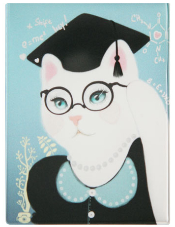 Обложка для студенческого билета Kawaii Factory Smart Kitty, цвет: голубой, черный. KW067-000008A52_108 Обложка для студенческого билета Kawaii Factory Smart Kitty, цвет: голубой, черный. KW067-000008A52_108Обложка для студенческого билета Kawaii Factory Smart Kitty выполнена из легкого и прочного ПВХ, который надежно защищает важные документы от пыли и влаги. Рисунок нанесён специальным образом и защищён от стирания. Изделие раскладывается пополам. Внутри размещены два накладных прозрачных кармашка.