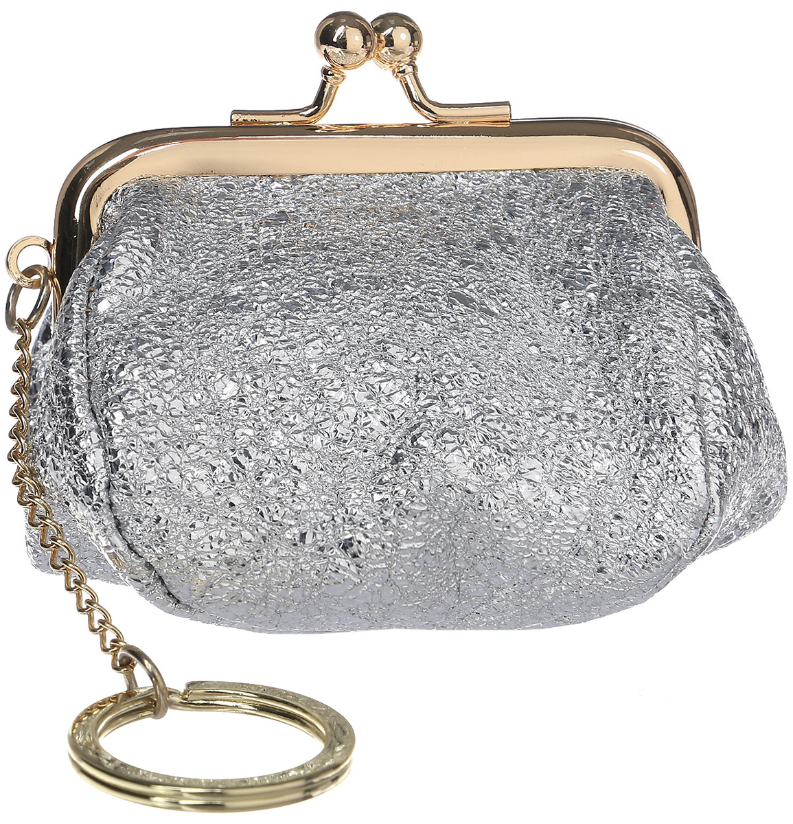 Монетница женская Cheribags, цвет: серебряный. 04M-23392678 Монетница женская Cheribags, цвет: серебряный. 04M-23392678Монетница Cheribags выполнена из натуральной текстурной кожи. Внутри расположено отделение для монет. Изделие закрывается на надежный рамочный замок. Монетница оснащена цепочкой с заводным кольцом для фиксации ключей.