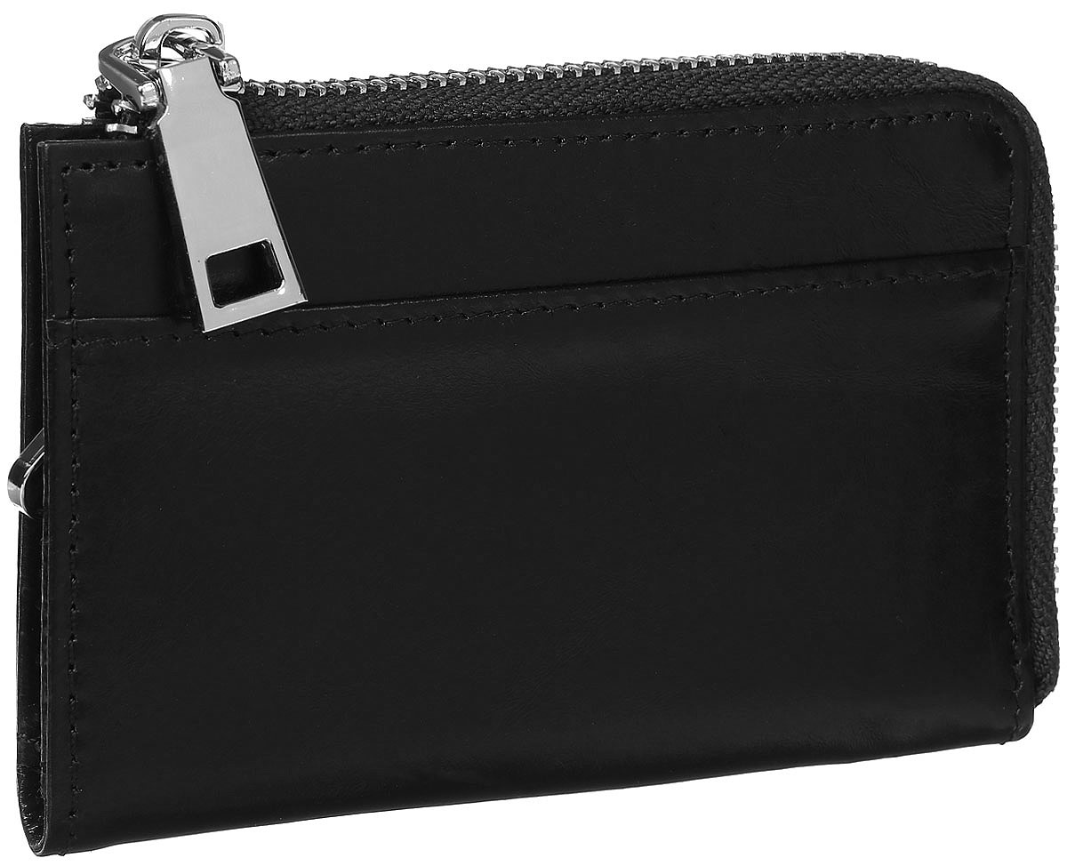 Ключница женская Cheribags, цвет: черный. 04К-1003-1039890|Колье (короткие одноярусные бусы) Ключница женская Cheribags, цвет: черный. 04К-1003-1039890|Колье (короткие одноярусные бусы)Ключница Cheribags выполнена из натуральной кожи. На лицевой стороне расположен открытый накладной карман для мелких документов. Изделие закрываются на застежку-молнию. Внутри расположено отделение, которое содержит металлический блок с пятью замками-карабинами и одним заводным кольцом для фиксации ключей. Также внутри расположено два вертикальных кармана для визитных и дисконтных карт.