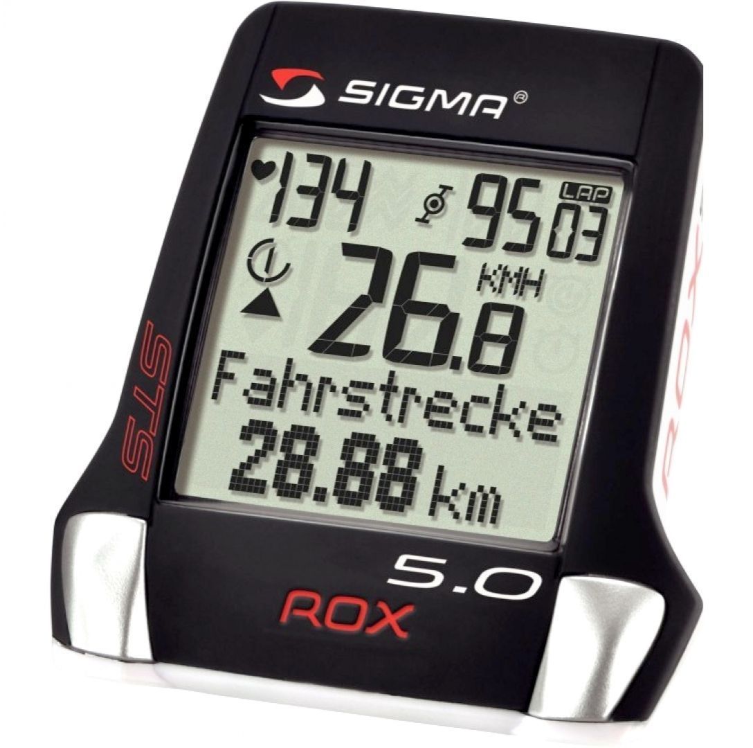 Велокомпьютер Sigma ROX 5.0 STS, 35 функций беспрRivaCase 8460 black Велокомпьютер Sigma ROX 5.0 STS, 35 функций беспрRivaCase 8460 blackФункции велокомпьютера: Текущая скорость Средняя скорость Максимальная скорость Сравнение текущей и средней скорости Общий километраж Память на 99 отрезков (кругов) Время отрезка Текущее время отрезка Общай/текущий километраж отрезка Средняя/максимальная скорость на отрезке Средний/максимальный пульс на отрезке Расход калорий на отрезке Температура воздухаКаденс: Текущая частота педалирования Средняя частота педалирования Средняя/текущая частота педалирования на отрезкеПульсометр: Текущая ЧСС Средняя ЧСС Максимальная ЧСС Автоматический расчет интенсивности и границ пульсовых зон 1 программируемая тренировочная зона пульса Визуальная и звуковая сигнализации выхода за границы зоны пульса Расход калорий 4 пульсовых зоны интенсивности Расход калорий за круг/тренировку Общий расход калорий Общий расход калорий с 2х велосипедовБеговые функции: Текущее/общее время бега Текущая/средняя/максимальная частота сердечных сокращени 1 целевая зона пульса Визуальная и звуковая сигнализации выхода за границы зоны пульса 4 пульсовых зоны интенсивности График на основе иллюстрации интенсивности зоны Текущий/общий расход калорий Часы Таймер обратного отсчета Температура воздухаОбщие функции и особенности: Часы Дата Время поездки Секундомер Таймер обратного отсчета Общее время тренировок Общее время тренировок с 1 и 2 велосипедов совместно Подсветка Индикатор заряда батареи приемника и передатчика График на основе иллюстрации интенсивности зоны Автоматическое включение/выключение при езде и остановке Автоматическое распознавание второго велосипеда Возможность включения и отключения Zone Alarm (Зоны тревоги) Настраиваемый контраст Настройка 2 размеров колес Быстрая установка без инструментов Крепление на руль, вынос и на руку с помощью ремешка Функция резервного копирования памяти встроенном чипе при замене батареи Возможность подключения к компьютеру с помощью дополнительных аксессуаров Тип батареи приемника CR 2450 Тип батареи передатчика CR 2032 Срок службы батареи 1 год Срок службы передатчика 1 год Поддержка 7 языков ВлагозащитаПеренос данных: Подключение к компьютеру с помощью дополнительных аксессуаров Перенос персональных настроек на велокомпьютер Перенос данных одной/всех тренировок Программируемый фиксированный интервал: 10S Объем памяти (приблизительно по времени): 25 часов
