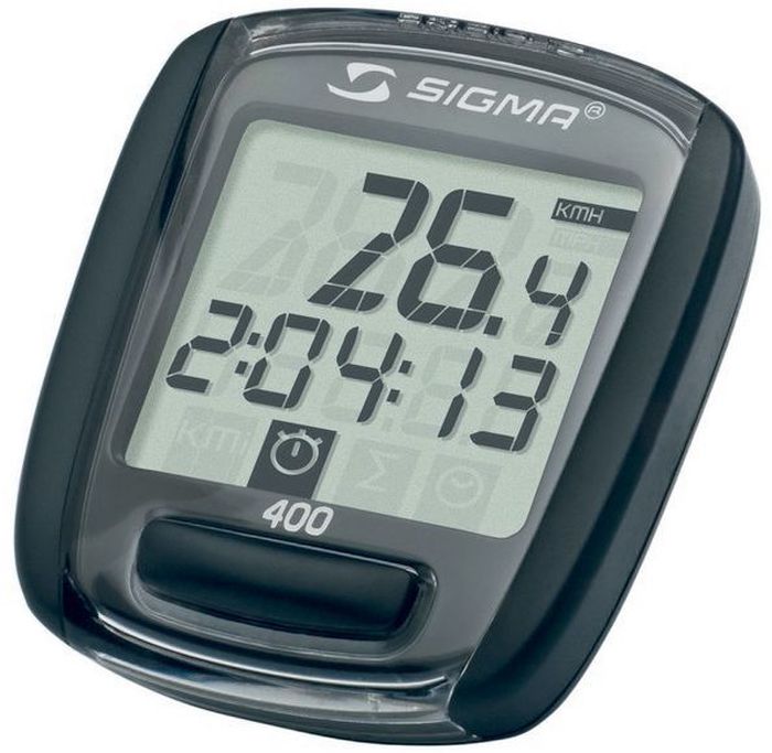 Велокомпьютер Sigma BC 400 Baseline, 4 функцииZ90 black Велокомпьютер Sigma BC 400 Baseline, 4 функцииZ90 black4 функций (автоматическая смена режимов) Скорость Пробег за день Общий пробег Время в пути