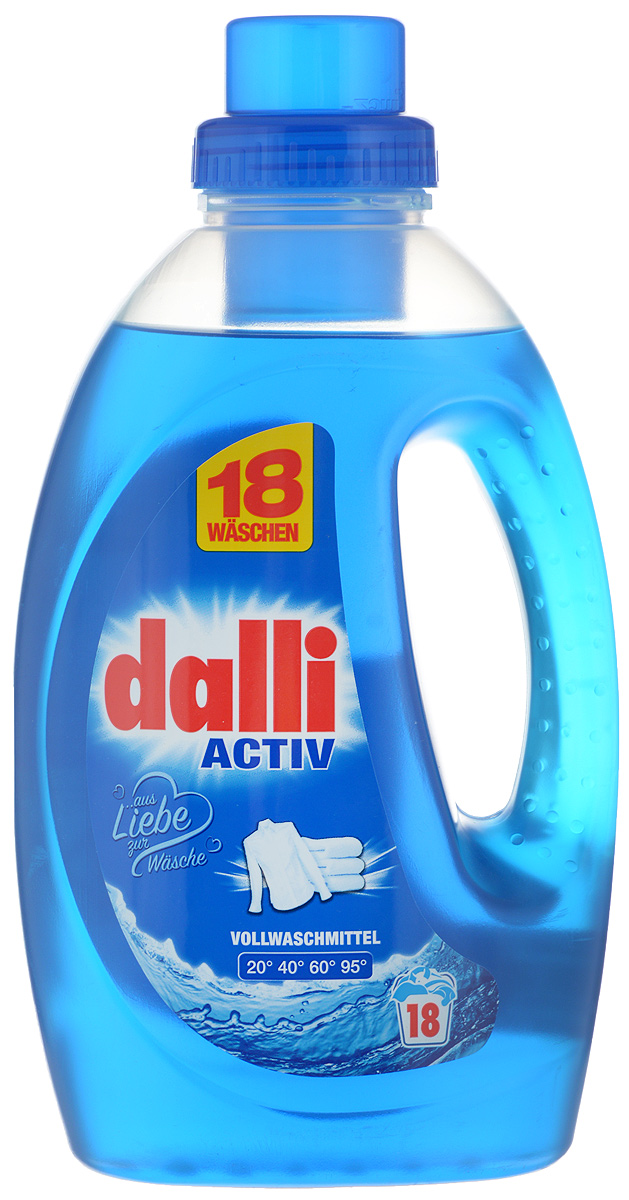 Гель для стирки Dalli Activ, универсальный, концентрат, 1,35 л0060 Гель для стирки Dalli Activ, универсальный, концентрат, 1,35 л0060Гель для стирки Dalli Activ - уникальное концентрированное моющее средство на гелевой основе. Благодаря включенному в состав интенсивному пятновыводителю, средство безупречно растворяет всевозможные глубоко въевшиеся и застарелые загрязнения, жировые и масляные пятна, уже при температуре 30°C. При этом бережно заботится о цвете и волокнах тканей, не повреждая их структуру. Идеально подходит как для ручной, так и машинной стирки в температурном режиме от 20 до 95°С. Не содержит фосфаты, не требует дополнительные средства от извести. Гель рассчитан на 18 стирок. Товар сертифицирован.