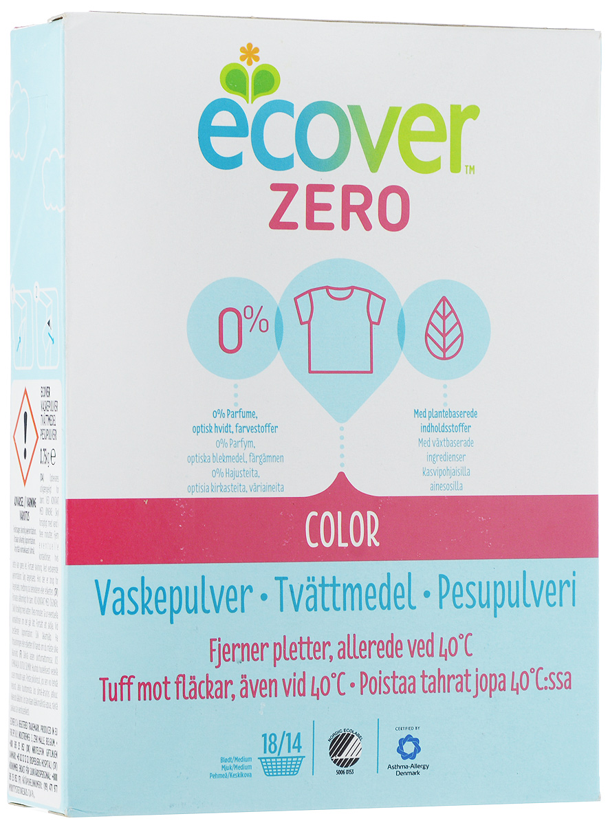 Порошок стиральный Ecover Zero, для цветного белья, 750 гS03301004 Порошок стиральный Ecover Zero, для цветного белья, 750 гS03301004Ультраконцентрированная формула экологического стирального порошка Ecover Zero для цветного белья подходит для стирки цветных тканей при температуре от 30 до 60 С. Улучшенная формула предназначена для бережного удаления таких загрязнений как пятна от вина, фруктов, травы и т.д. Не содержит ароматизаторов (что особенно важно для чувствительных людей: беременных и детей). Сочетает в себе высокую эффективность и высокую экологичность - отлично отстирывает даже при низкой температуре, не оставаясь на белье и не оказывая вредного влияния на кожу. Экономичен в использовании и подходит как для стирки в стиральных машинах, так и для ручной стирки.Товар сертифицирован.