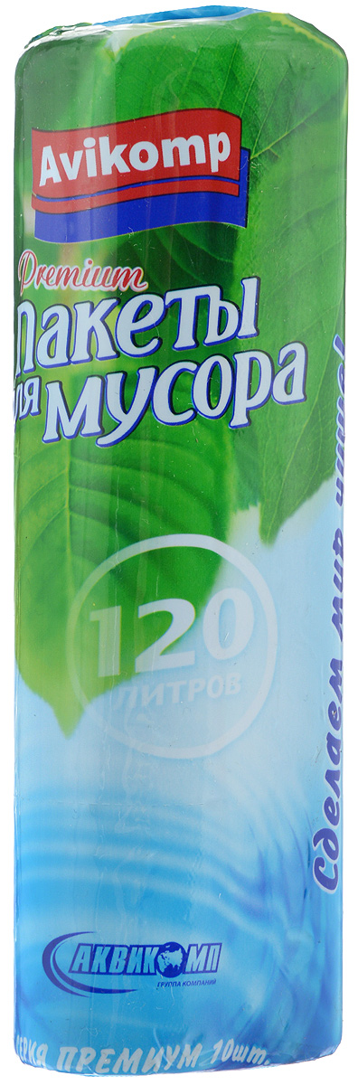 Мешки для мусора Avikomp Premium, 120 л, 10 шт406-012 Мешки для мусора Avikomp Premium, 120 л, 10 шт406-012Хозяйственные мешки Avikomp Premium предназначены для упаковки пищевых и непищевых отходов. Изготовлены из надежного и прочного полиэтилена низкого давления.Объем мешков: 120 л.Количество мешков: 10 шт.