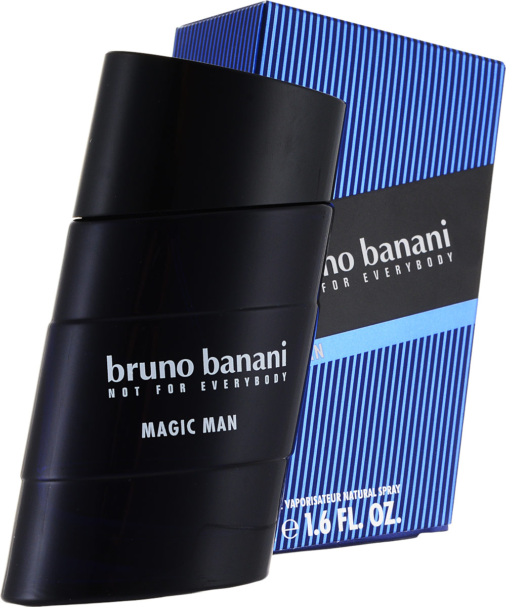 Bruno Banani Magic Man Туалетная вода 50 мл (новая упаковка)FM 5567 weis-grau Bruno Banani Magic Man Туалетная вода 50 мл (новая упаковка)FM 5567 weis-grauMagic Man – новый мужской аромат от популярного немецкого дома моды Bruno Banani, известного своей экологически чистой продукцией. Аромат создан в 2008 году. Относится к группе ароматов древесные пряные. Аромат Magic Man Bruno Banani – это волшебное зелье, некая невидимая магическая материя, окутывающая кожу и притягивающая женские сердца своим природным запахом. Композиция аромата начинается нотами специй, джина и кардамона из Гватемалы, плавно растворяясь в нотах сердца: цикламене, какао и бархотке. К концу дня вы ощутите на своей коже устойчивый шлейф из нот пачули и амбры.Верхняя нота: Джин.Средняя нота: Бархатцы, Цикламен, Какао.Шлейф: Амбра, Пачули.Теплое древесное сердце аромата, яркий аккорд джина и неповторимый ладан.Дневной и вечерний аромат.