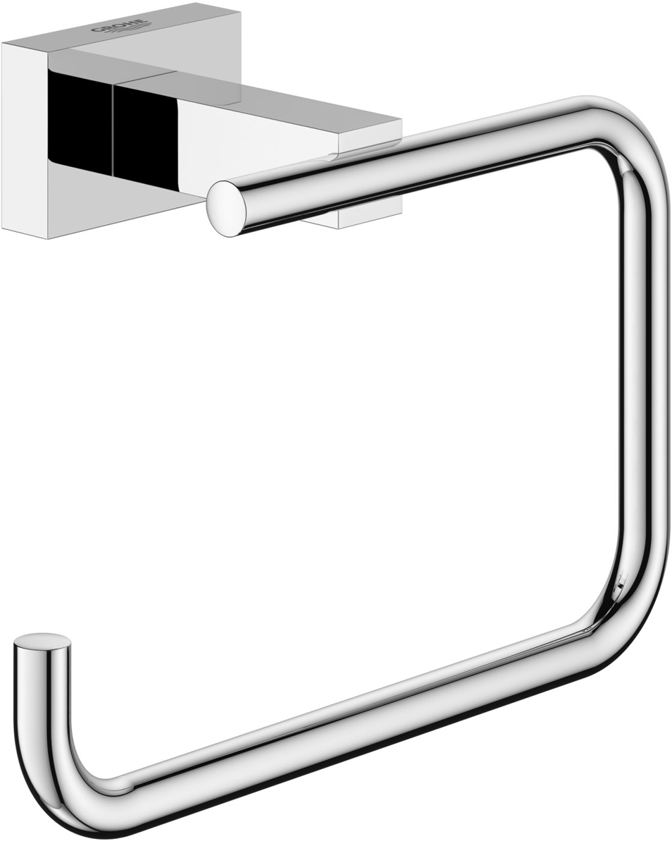 Держатель для туалетной бумаги Grohe Essentials Cube5284_зеленый Держатель для туалетной бумаги Grohe Essentials Cube5284_зеленыйДержатель для туалетной бумаги Grohe Essentials Cube без козырька отличается гармоничным внешним видом и строгими формами. Держатель изготовлен из латуни с хромированным покрытием. Благодаря специальной технологии Grohe StarLight покрытие обеспечивает сияющий блеск на протяжении всего срока службы. Кроме того, оно отталкивает грязь, не тускнеет и обладает высокой степенью износостойкости. Держатель крепится к стене (крепежные элементы поставляются в комплекте). Благодаря неизменно актуальному дизайну и долговечному хромированному покрытию, такой держатель отлично дополнит интерьер, воплощая собой изысканный стиль и превосходное качество.