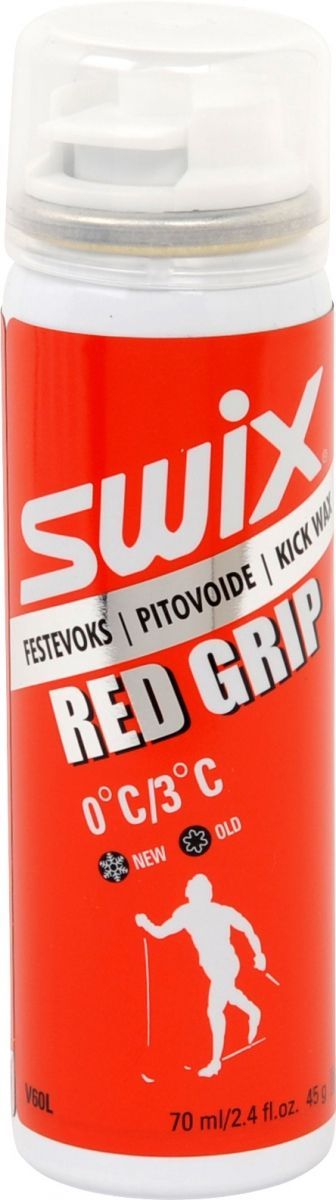 Жидкая мазь держания Swix Liquid 0C to +3C, цвет: красный, аэрозоль, 70 млWRA523700 Жидкая мазь держания Swix Liquid 0C to +3C, цвет: красный, аэрозоль, 70 млWRA523700V60L КРАСНАЯ0°С…+3°СЖидкая мазь держания для широкого диапазона температур выше нуля для свежего и мелкозернистого снега.флакон 70 мл