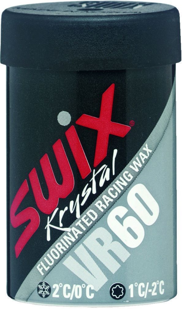 Мазь держания Swix VR60 Silver, 45 гVR060 Мазь держания Swix VR60 Silver, 45 гVR060VR60 СЕРЕБРЯНАЯ. УПАКОВКА 45 Г.Предназначена для сырого снега с небольшим содержанием воды. Может использоваться при температуре ниже нуля при высокой влажности.Новый свежевыпавший снег+2°С…0°ССтарый снег +1°С…-2°С