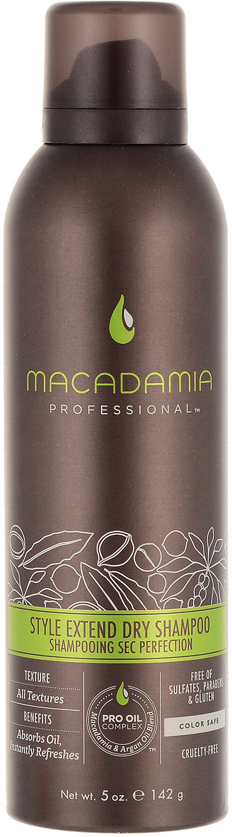 Macadamia Professional Сухой шампунь Продли свой Стиль, 150 мл4604903000127 Macadamia Professional Сухой шампунь Продли свой Стиль, 150 мл4604903000127Легкий сухой шампунь Macadamia Professional с экстрактами алое вера, цветов пассифлоры и рисовым крахмалом продлевает срок укладки и созданного образа. Абсорбирует загрязнения и себум, мгновенно освежает волосы. Ваши волосы снова чистые, подвижные и объемные!
