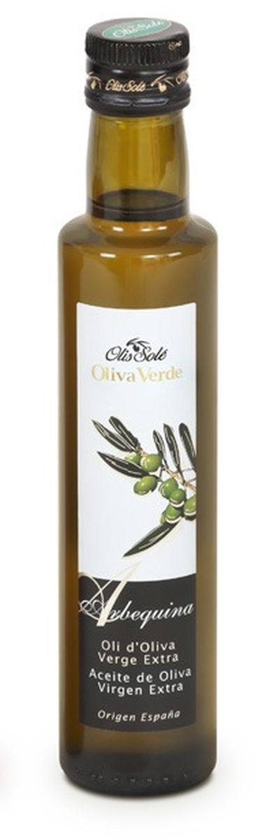 Olis Sole Оливковое масло Extra Virgin Арбекина, 250 мл0120710 Olis Sole Оливковое масло Extra Virgin Арбекина, 250 мл0120710Олис соле Арбекина - нерафинированное оливковое масло первого холодного отжима (Extra Virgin Olive Oil) кислотностью 0,2%, которая является лечебной по испанским законам. ЭКОЛОГИЧЕСКИЙ ФЕРМЕРСКИЙ ПРОДУКТ из оливок сорта Арбекина раннего сбора урожая. Диетический продукт! Производится старейшей испанской компанией OLIS SOLE.S.L. (марки Olis Sole и MasTarres) в Каталонии в Mont-roing del Camp. Компанию основала в 1944 году великая бабушка семьи Sole - мадам Мария Яват. Благодаря ей были разработаны фирменные стандарты качества и секретные технологии. С тех пор семья традиционно производит оливковые масла Экстра Вирджен самой высшей категории. Они ценятся во всем мире, имеют блестящую репутацию среди экспертов и удовлетворяют самым высоким требованиям гурманов всего мира.
