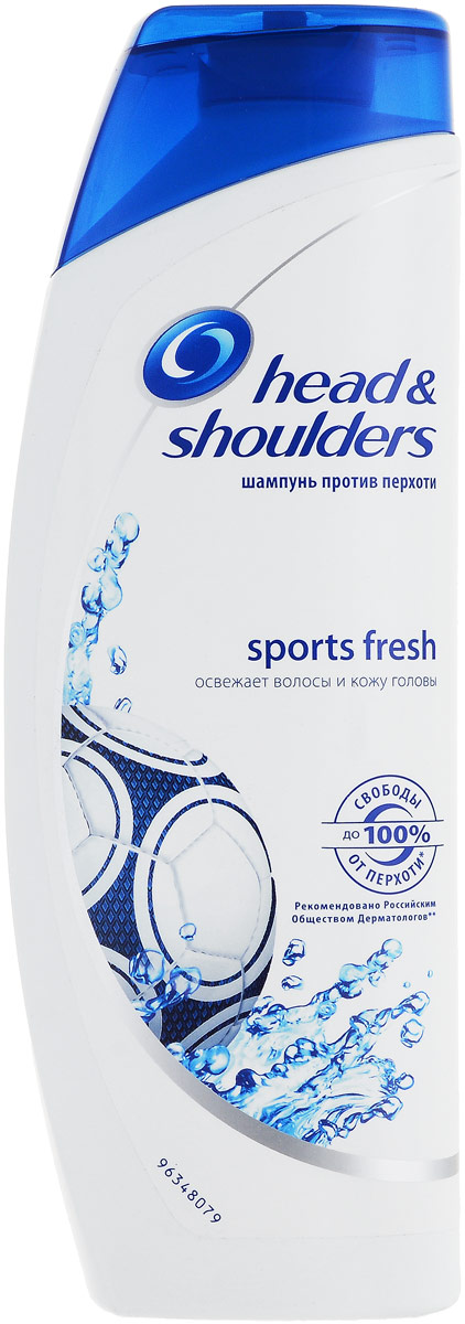 Шампунь против перхоти Head & Shoulders Sports Fresh, 400 млFS-00897 Шампунь против перхоти Head & Shoulders Sports Fresh, 400 млFS-00897Шампунь против перхоти Head&Shoulders Sports Fresh освежающий, с натуральным ментолом. При регулярном применении помогает замедлить выпадение волос из-за перхоти и ломкости до 100%.
