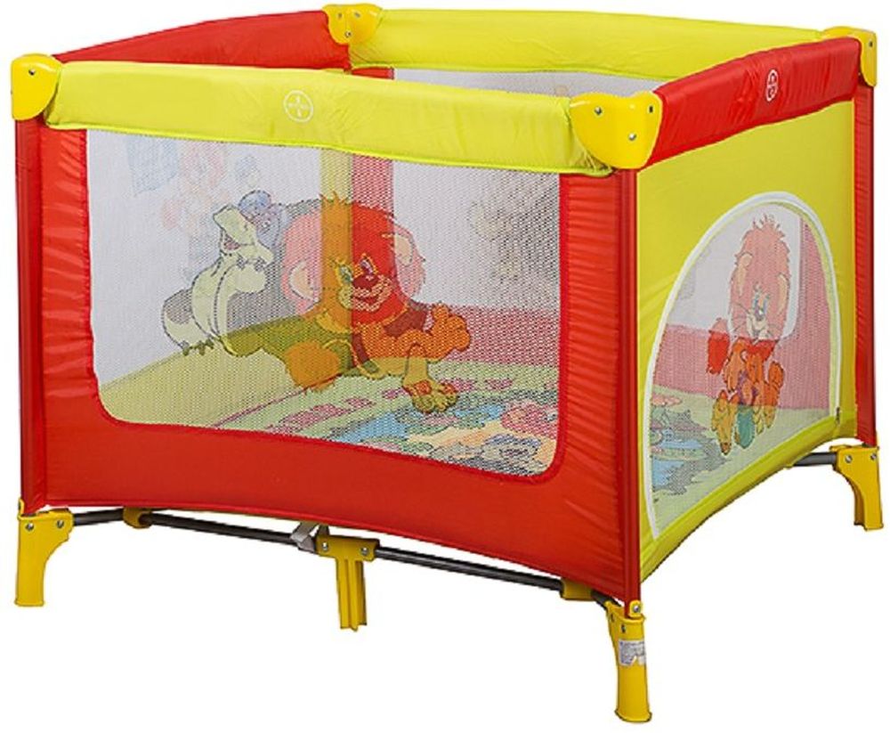 Bambini Манеж Союзмультфильм Caribu Львенок и Черепаха цвет желтый, красный4615258692561 Bambini Манеж Союзмультфильм Caribu Львенок и Черепаха цвет желтый, красный4615258692561Манеж Bambini Caribu компактный и очень удобный, он ограничит пространство Вашего малыша в целях его безопасности. Незаменим в поездках и на даче, легко складывается в компактную сумочку, которая идет в комплекте. Не займет много места в машине. Сделан из легко моющегося материала.Основные характеристики:быстрый и безопасный механизм складывания-раскладывания манежабоковой лаз для ребенка центральная ножкажесткое дносумка для переноскизамок-фиксатор на днеяркая расцветкаизготовлен из прочных антибактериальных тканейдля детей до 3 лет