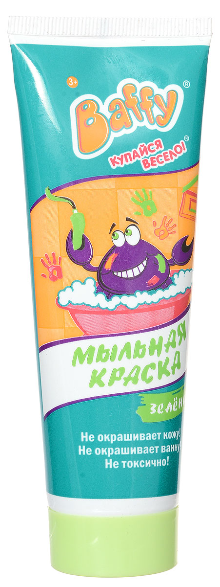 Baffy Мыльная краска цвет зеленыйFS-00897 Baffy Мыльная краска цвет зеленыйFS-00897Купание в ванне превратится в увлекательную и творческую игру с помощью мыльной краски Baffy. Теперь можно рисовать прямо в ванной! Наносите краски на кожу, рисуйте на кафельной поверхности или самой ванне. Благодаря специальному мыльному составу, красками можно не только рисовать, но и мыться.Легко смываются водой. Не окрашивает кожу и ванну. Не токсично.