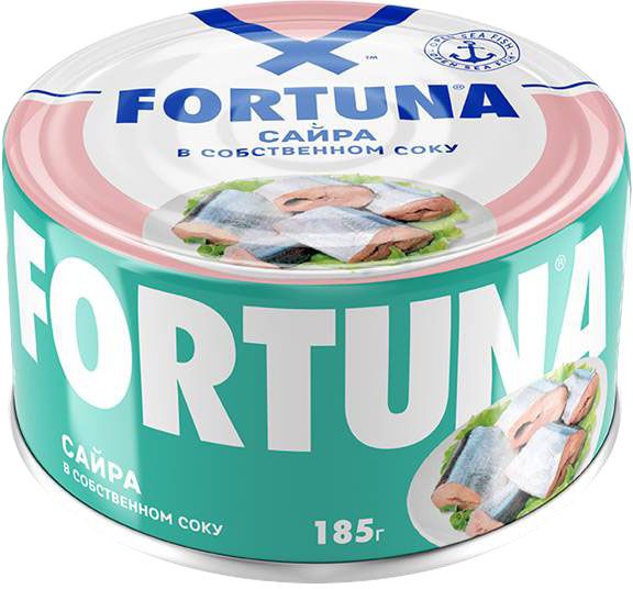Fortuna сайра в собственном соку, 185 г0120710 Fortuna сайра в собственном соку, 185 г0120710Консервы рыбные стерилизованные в собственном соку.