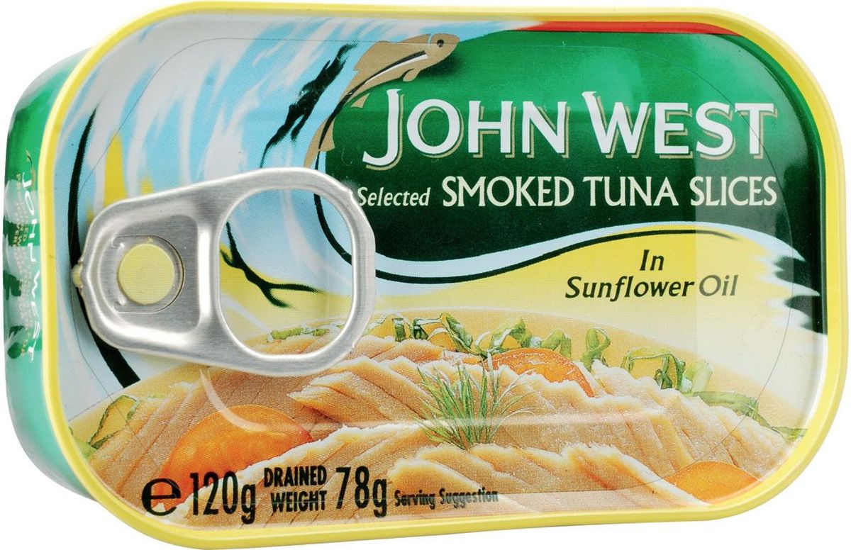 John West тунец кусочками подкопченный в подсолнечном масле, 120 г0120710 John West тунец кусочками подкопченный в подсолнечном масле, 120 г0120710100% натуральный продукт. Изготавливается из высокосортной свежей рыбы.