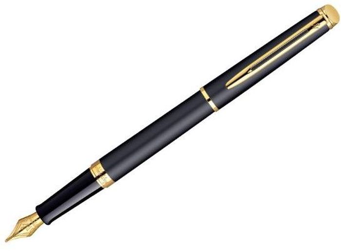 Waterman Ручка перьевая Hemisphere Matt Black GT синяя корпус черный золотоWAT-S0920710 Waterman Ручка перьевая Hemisphere Matt Black GT синяя корпус черный золотоWAT-S0920710Материал корпуса: Нержавеющая стальПокрытие корпуса: ЛакМатериал отделки деталей корпуса: Позолота 23КПеро: Нержавеющая сталь с позолотой 23КСпособ подачи стержня: С колпачкомВложение: 1 картридж
