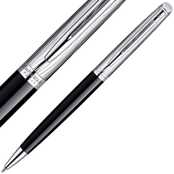 Waterman Ручка шариковая Hemisphere Deluxe Black CT синяя корпус стальной черныйWAT-S0921150 Waterman Ручка шариковая Hemisphere Deluxe Black CT синяя корпус стальной черныйWAT-S0921150Материал корпуса: ЛатуньПокрытие корпуса: ЛакМатериал отделки деталей корпуса: ХромСпособ подачи стержня: Поворотный. Синие чернила М.
