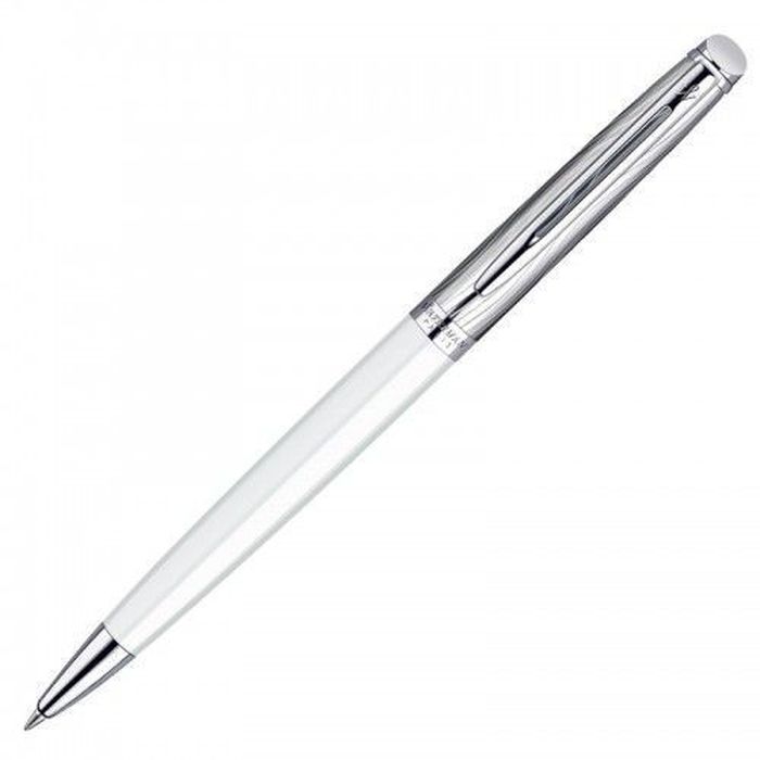 Waterman Ручка шариковая Hemisphere Deluxe White CT синяя корпус стальной белыйWAT-S0921310 Waterman Ручка шариковая Hemisphere Deluxe White CT синяя корпус стальной белыйWAT-S0921310Материал корпуса: ЛатуньПокрытие корпуса: ЛакМатериал отделки деталей корпуса: ХромСпособ подачи стержня: Поворотный. Синие чернила М.