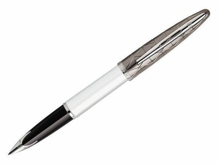 Waterman Ручка перьевая Carene Contemporary White St синяя корпус белыйWAT-S0944640 Waterman Ручка перьевая Carene Contemporary White St синяя корпус белыйWAT-S0944640Материал корпуса: ЛатуньПокрытие корпуса: ЛакМатериал отделки деталей корпуса: ПалладийПеро: Золото 18К Способ подачи стержня: С колпачкомВложение: Конвертер + упаковка картриджей