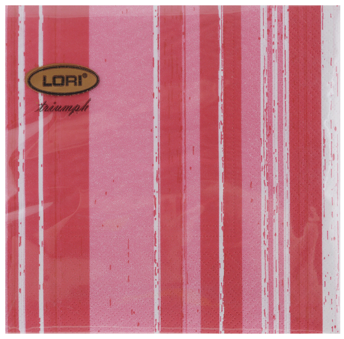Салфетки бумажные Lori Triumph Полоски, трехслойные, цвет: красный, белый, 33 х 33 см, 20 шт162736 Салфетки бумажные Lori Triumph Полоски, трехслойные, цвет: красный, белый, 33 х 33 см, 20 шт162736Декоративные трехслойные салфетки Lori Triumph Полоски выполнены из 100% целлюлозы и оформлены ярким рисунком. Изделия станут отличным дополнением любого праздничного стола. Они отличаются необычной мягкостью, прочностью и оригинальностью.Размер салфеток в развернутом виде: 33 х 33 см.