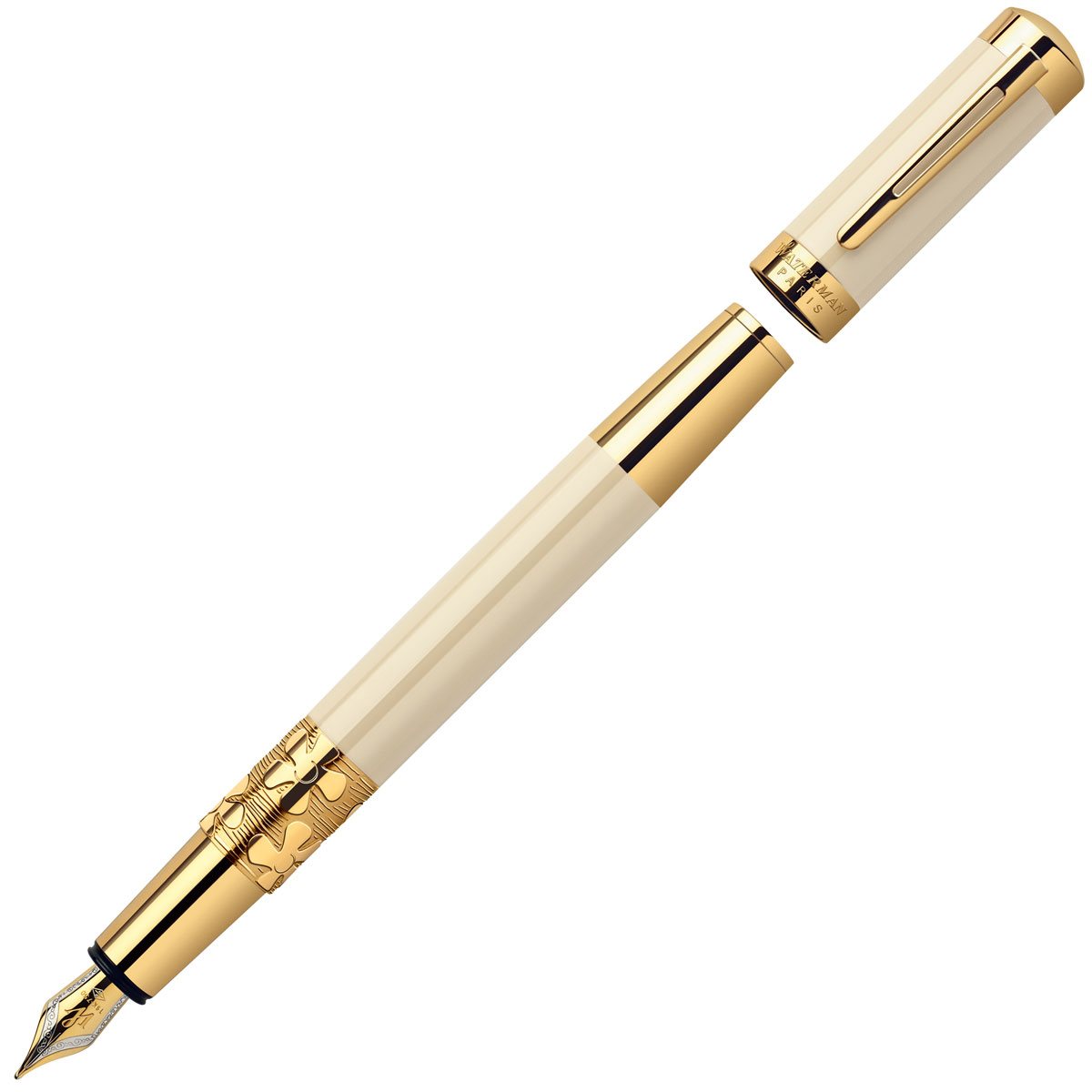Waterman Ручка перьевая Elegance Ivory GT синяя корпус слоновая костьWAT-S0891310 Waterman Ручка перьевая Elegance Ivory GT синяя корпус слоновая костьWAT-S0891310Материал корпуса: ЛатуньПокрытие корпуса: ЛакМатериал отделки деталей корпуса: Позолота 23КПеро: Золото 18К с частичной родиевой отделкойСпособ подачи стержня: С колпачкомВложение: Конвертер + упаковка картриджей