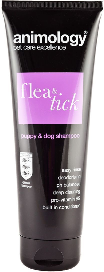Шампунь-кондиционер Animology Flea & Tick концентрированный, от блох и клещей, 250 мл0120710 Шампунь-кондиционер Animology Flea & Tick концентрированный, от блох и клещей, 250 мл0120710Animology Flea & Tick (Фли-н-Тик) защитит и избавит Вашу собаку от блох и клещей. Рекомендуется использовать шампунь 1 раз в 7-10 дней дня профилактики и лечения от кровососущих паразитов.Подходит для всех пород собак. Можно использовать с 6-месячного возраста.Избавляет от паразитов на теле животного, защищает от нападения паразитов, способствует быстрому восстановлению нормального состояния кожи после укусов. Сбалансирован по PH, слабо пенится, хорошо очищает грязь, придаёт шерсти животного приятный аромат, гипоаллергенен. Не смывает естественный жировой слой собаки.Подходит для всех пород собак для ежедневного использования. Можно использовать с 6-месячного возраста.Не препятствует действию антипаразитных препаратов длительного действия.Этот шампунь изготовлен с использованием новой технологии ‘EASY RINSE’ (что дословно переводится как лёгкое смывание). Эта технология сводит к минимуму время мытья животного, содержание Кондиционера и Про-Витамина В5 улучшает здоровье, эластичность и состояние шерсти животного.Animology Flea & Tick придаст Вашему любимцу приятный аромат чистоты. Собака будет приятно пахнуть и шерсть будет в прекрасном состоянии.Глубокое очищениеБыстро восстанавливает кожу после укусовНе смывает естественный жировой слойpH сбалансированДезодорируетСодержит кондиционерСодержит про-витамин B5Технология easy rinse (лёгкое смывание)Розничная упаковка: Тюбик 250 млОптовая упаковка: Канистра 5л.Инструкция по применению:Разведите шампунь с водой (например, в тазике) в пропорции 1 часть шампуня к 15 частям воды.Намочите собаку тёплой водой, нанесите разбавленный шампунь на тело животного массирующими движениями рук, для лучшего результата мойте собаку приблизительно 5 минут. Затем смойте шампунь тёплой водой. Если Ваше животное очень грязное, то при необходимости Вы можете повторить эту процедуру. После мытья высушите собаку полотенцем или феном.Избегайте попадания шампуня в глаза, уши и нос. Если это произошло, то промойте водой.Примечание: ANIMOLOGY Flea & Tick ‘PROFESSIONAL’ – это профессиональный концентрированный шампунь, который должен быть разведён непосредственно перед мытьём собаки. Срок хранения разведённого шампуня не должен превышать 24 часов.Если Вы - ГРУМЕР или Вы занимаетесь разведением собак, то шампунь Animology Flea & Tick так же доступен в ёмкости 5 литров и также разводится 1:15.