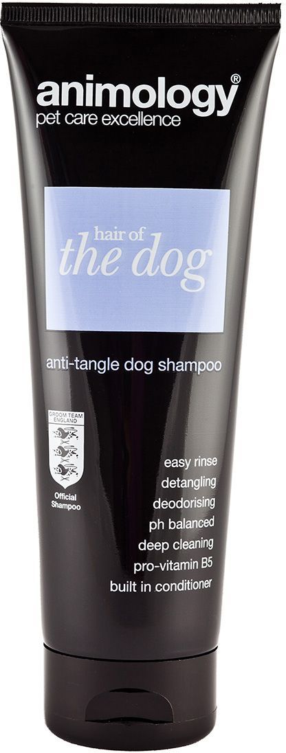 Шампунь-кондиционер Animology Hair Of The Dog концентрированный, от колтунов, 250 мл0120710 Шампунь-кондиционер Animology Hair Of The Dog концентрированный, от колтунов, 250 мл0120710Шампунь-кондиционер Animology Hair of the dog (Хеа-ров зе дог) обогащён витаминами, с добавлением кондиционера. Шампунь рекомендован для борьбы с колтунами. Придает шерсти эластичность, устраняет сухость и способствует поддержанию pН баланса кожного покрова. Оживляет шерсть, способствует объёму, питает и дезинфицирует. Розничная упаковка: Тюбик 250 млИнструкция по применению:Намочите шерсть животного теплойводой, нанесите разведённый в воде шампунь-кондиционер, вспеньте его, тщательно ополосните и высушите. При необходимости повторите процедуру ещё раз. Рекомендовано разбавлять водой в пропорции 1:15.
