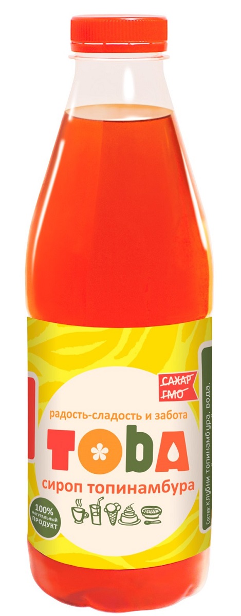 Seryogina Toba сироп топинамбура, 1250 г0120710 Seryogina Toba сироп топинамбура, 1250 г0120710Сироп топинамбура изготавливается без добавления сахара и фруктозы, а натуральный лимонный сок придает ему лёгкую кислинку. Не обладает ярко выраженным ароматом, поэтому широко используется во многих блюдах и напитках. Сироп удобно и просто применять в кулинарных целях: он легко растворяется в воде. По вкусу напоминает очень молодой жидкий цветочный мед, насыщенного янтарного цвета.
