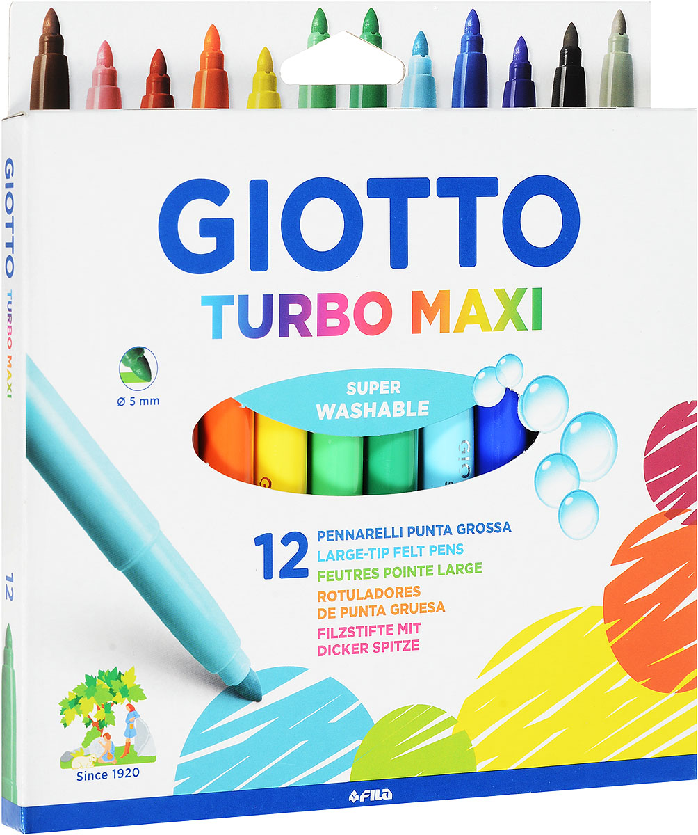 Giotto Набор фломастеров Turbo Maxi 12 цветов