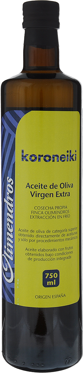 Olimendros Оливковое масло Extra Virgin Коронейки, 750 мл8437004822789 Olimendros Оливковое масло Extra Virgin Коронейки, 750 мл8437004822789Оливковое масло Olimendros Extra Virgin. Коронейки - нефильтрованное оливковое масло первого холодного отжима кислотностью 0,15%, которая является лечебной по испанским законам, из оливок сорта Коронейки раннего сбора урожая (начальная стадия созревания). У масла аромат свежескошенной травы и сухофруктов. Фермерский продукт из региона Мурсия (Испания). Плантации расположены на высоте 600 метров над уровнем моря. От сбора урожая до производства масла проходит всего несколько часов: маслодельня находится в центре усадьбы, площадь которой 500 Га. Масло производится под контролем качества региона Мурсия.