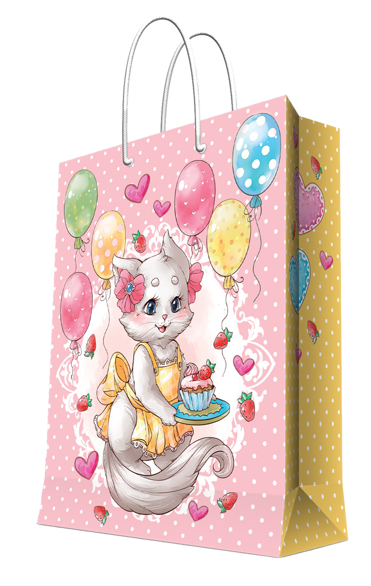 Пакет подарочный Magic Home Кошечка в фартуке, 17,8 х 22,9 х 9,8 смRSP-202S Пакет подарочный Magic Home Кошечка в фартуке, 17,8 х 22,9 х 9,8 смRSP-202SПодарочный пакет Magic Home, изготовленный из плотной бумаги, станет незаменимым дополнением к выбранному подарку. Дно изделия укреплено картоном, который позволяет сохранить форму пакета и исключает возможность деформации дна под тяжестью подарка. Пакет выполнен с глянцевой ламинацией, что придает ему прочность, а изображению - яркость и насыщенность цветов. Для удобной переноски имеются две ручки в виде шнурков.Подарок, преподнесенный в оригинальной упаковке, всегда будет самым эффектным и запоминающимся. Окружите близких людей вниманием и заботой, вручив презент в нарядном, праздничном оформлении.Плотность бумаги: 140 г/м2.