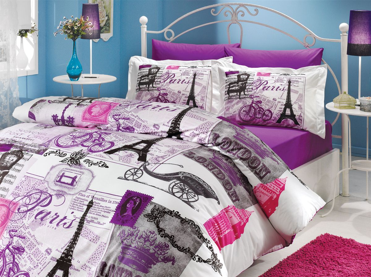 Комплект белья Hobby Home Collection Vicenta, евро, наволочки 50x70, 70x70, цвет: лиловыйRC-100BWC Комплект белья Hobby Home Collection Vicenta, евро, наволочки 50x70, 70x70, цвет: лиловыйRC-100BWCКомплект постельного белья Hobby Home Collection изготовлен из высококачественного поплина. Поплин - это ткань, изготавливаемая традиционным полотняным плетением из 100% хлопка, но из нитей разного калибра, за счет чего полотно получается с легким рубчиковым рельефом. По многим характеристикам ткань похожа на бязь, но на ощупь гораздо приятнее — более гладкая и мягкая. Поплин обладает лучшими свойствами ткани для постельного белья. Он плотный и в то же время мягкий на ощупь, износостойкий, немнущийся, гигроскопичный и неприхотливый в уходе, а после стирки практически не нуждается в глажке. Поплин обладает множеством преимуществ: - белье из него плотное, прочное и износостойкое; - не выцветает и не сминается; - не линяет и не деформируется (при стирке до 40°С); - натуральный хлопок в составе обеспечивает абсолютную гигиеничность постельного белья; - поплин хорошо вентилируется и впитывает влагу, отводя ее излишки от тела. По легенде этот материал впервые произвели во французской резиденции Папы Римского, городе Авиньон. За это ткань назвали поплином, что означает папский. С тех пор, вслед за Европой, полотно покорило весь мир, и на сегодня это самый востребованный материал для постельного белья. Постельное белье имеет 3D рисунок. Это объемный рисунок, который позволяет увидеть изображение более реальным, живым. 3D печать на постельном белье невозможна простым способом. Для достижения высокого качества применяется Digital textile printing (англ. Digital textile printing - прямая цифровая печать по текстилю) — способ нанесения изображения на ткань, предполагающий прямую реактивную печать. Сам вид такой печати обеспечивает долговечность нанесенного изображения. На ткань, наносится ультрачеткое и яркое 3D изображение, вследствие чего картинка выглядит очень реалистично. Просматриваются даже самые мелкие детали. Постельное белье из поплина способно не только создать идеальные условия для сна, но и стать настоящим украшением вашей спальни.