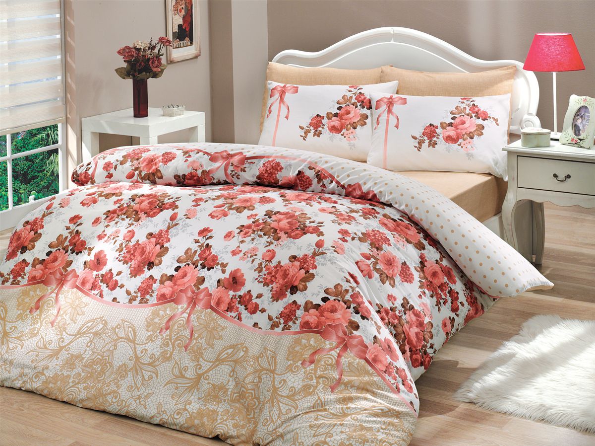 Комплект белья Hobby Home Collection Felicita, семейный, наволочки 50x70, 70x70, цвет: розовыйU210DF Комплект белья Hobby Home Collection Felicita, семейный, наволочки 50x70, 70x70, цвет: розовыйU210DFКомплект белья Hobby Home Collection состоит из простыни, 2 пододеяльников и 4 наволочек. Белье выполнено из ранфорса - это ткань из 100% натурального хлопка, которая легко стирается, практичнее льна, подстраивается под температуру воздуха - зимой на таком белье тепло, летом - прохладно. Мягкость и нежность материала создает чувство комфорта и защищенности. У хлопка хорошая проводимость тепла, поэтому постельное белье из него может надолго оставаться свежим. Постельное белье с оригинальными дизайнами станет отличным выбором для людей, стремящихся всегда быть стильными.