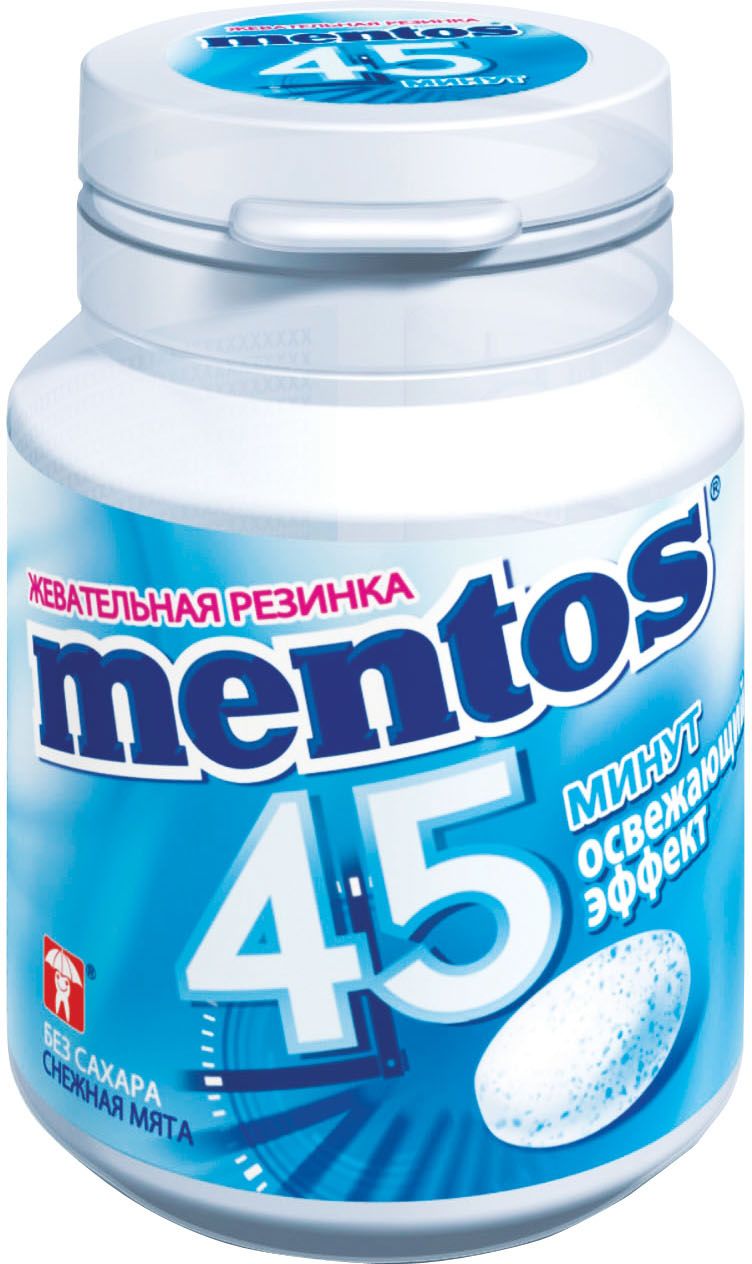 Mentos Снежная мята жевательная резинка, 45 г0120710 Mentos Снежная мята жевательная резинка, 45 г0120710Жевательная резинка Mentos с освежающим эффектом Снежная мята - незабываемое удовольствие в течение 45 минут. Проверено! 30 драже в банке.