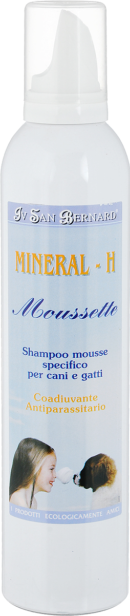 Шампунь-пенка для собак и кошек Iv San Bernard Mineral - H. Мюссете, антипаразитарный, сухой, 250 мл0120710 Шампунь-пенка для собак и кошек Iv San Bernard Mineral - H. Мюссете, антипаразитарный, сухой, 250 мл0120710Шампунь-пенка Iv San Bernard Mineral - H. Мюссете разработан на основе эфирных масел чайного дерева, добываемых из Melaleuca Alternifolia, обладает местными антибактериальным и антигрибковым действиями. Является профилактическим средством от паразитов.Товар сертифицирован.