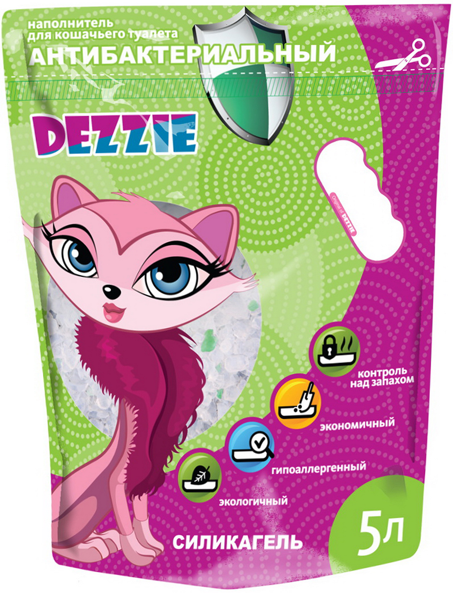 Наполнитель для кошачьего туалета Dezzie Антибактериальный, силикагелевый, 5 л0120710 Наполнитель для кошачьего туалета Dezzie Антибактериальный, силикагелевый, 5 л0120710Наполнитель для кошачьего туалета Dezzie Антибактериальный содержит специальные гранулы, которые обеспечивают двойную защиту от вредных бактерий.Кристаллическая форма гранул позволяет минимизировать разбрасывание.Состав: силикагель. Товар сертифицирован.