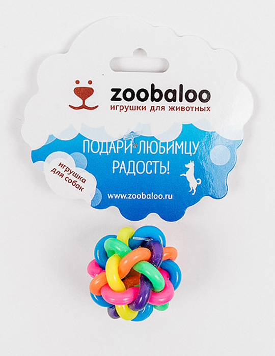Игрушка для собак Zoobaloo Мяч, диаметр 7 см0120710 Игрушка для собак Zoobaloo Мяч, диаметр 7 см0120710Игрушка Zoobaloo Мяч поможет вашему любимцу снять стресс. Мяч подходит для взыскательных и творческих животных - тут вам не просто сфера, а простор воображению и переплетение цветов!