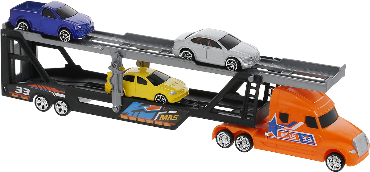 MotorMax Набор машинок Car Transporter машинки motormax набор dyna city магазин мороженого