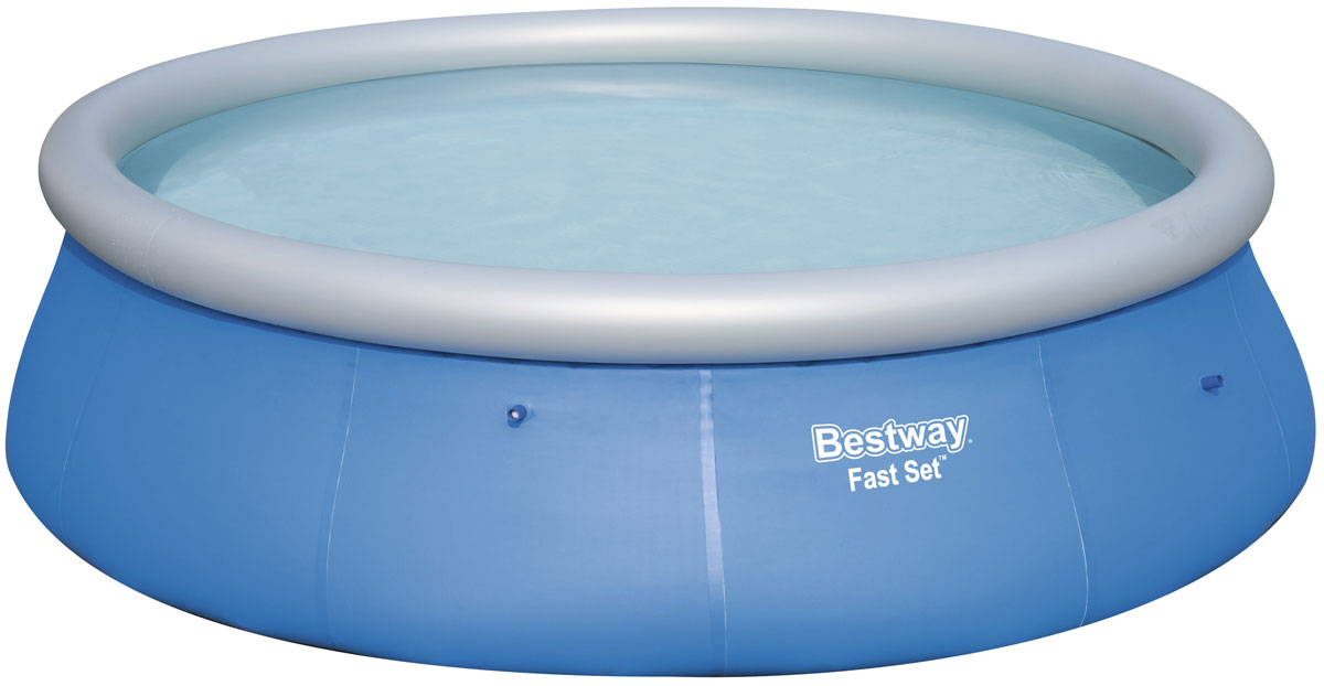 Bestway Бассейн с надувным бортом09840-20.000.00 Bestway Бассейн с надувным бортом09840-20.000.00Надувной бассейн выполнен из высококачественного трехслойного ПВХ: два слоя плотного винила и один - полиэстер для особой прочности. Чаша поддерживается надувным кольцом.Для установки бассейна выберите ровную поверхность, надуйте верхнее кольцо, наполните бассейн водой и наслаждайтесь купанием. Не заполняйте бассейн водой больше чем на 80%.Размер: 396 х 84 см. Объем: 7340 л.
